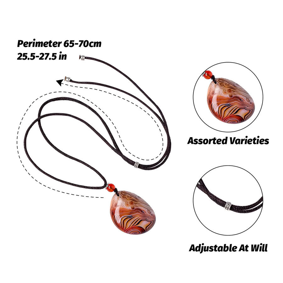Natürlicher Sardonyx und Achat Trommelstein als polierter Rohstein für DIY Schmuck - Bild 3