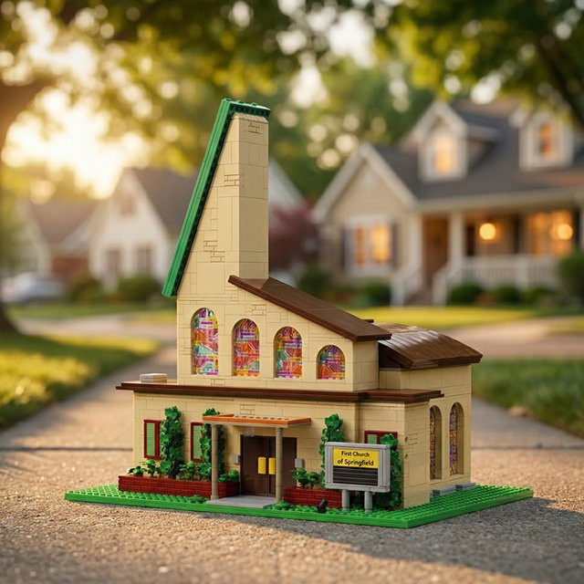 Springfield Kirchenbaukasten Stadtansicht-Architektur, 2465 Teile, ab 14 Jahren - Bild 1