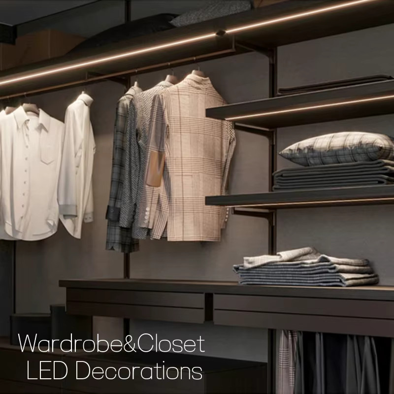 Khelse LED-Aluminiumprofil für Einbau-Hintergrundbeleuchtung mit Silikon-Diffusor in Silber und Weiß - Bild 1
