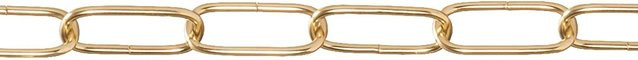 Conacord Ringkette aus Stahl in Messing Gold, Durchmesser: 2,8 mm, Breite: 35 mm, Meterware - Bild 1