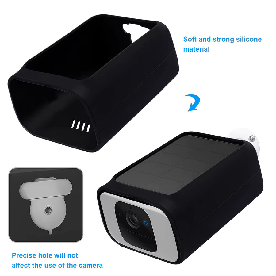 Silikon Schutzhülle für Eufy Security Outdoor SoloCam S230 (S40) in Schwarz mit UV- und Regenschutz - Bild 2