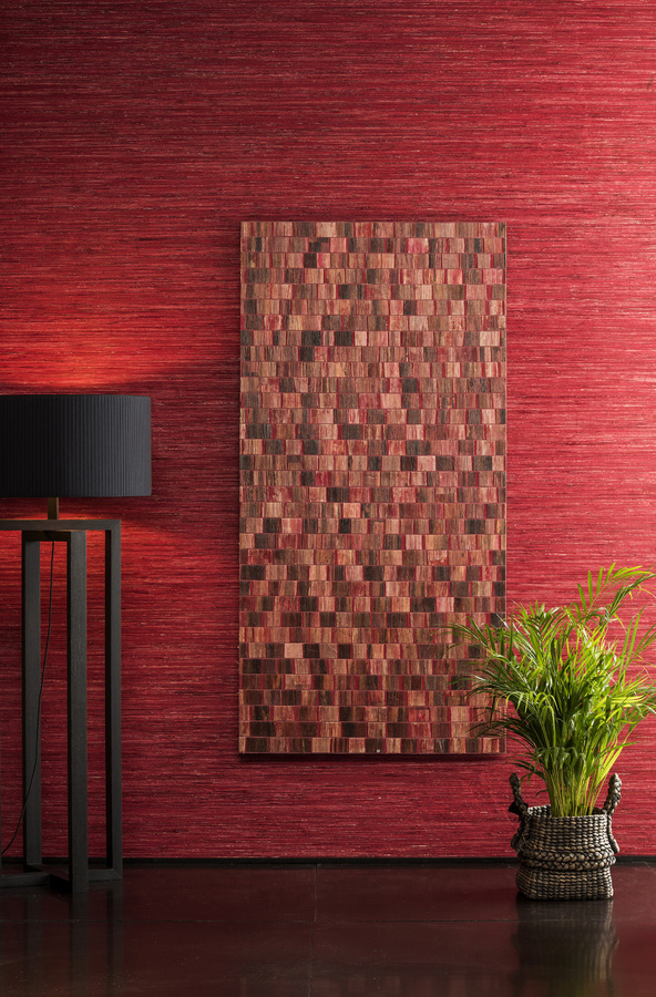 Omexco Tapete BOA1 Borneo BOA107 in Rot mit Natur- und Abstrakt-Motiven aus Vlies - Bild 1