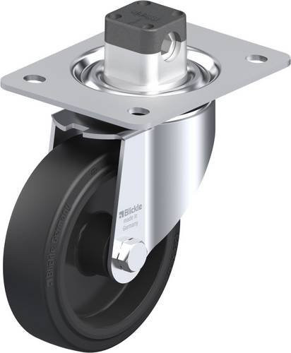 Blickle Lenkrolle LK-POEV 125R-3-CS11 mit Feststeller in Schwarz und Silber, Rad-Durchmesser: 125 mm, Tragfähigkeit: 250 kg - Bild 1