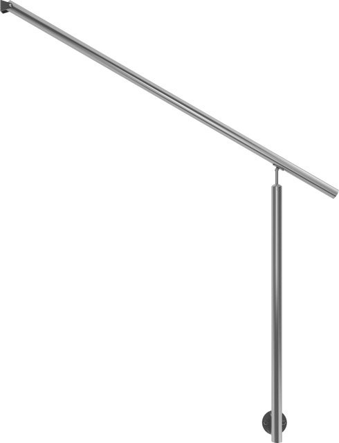 Dolle Eingangsgeländer Edelstahl silberfarben H x L: 100 x 150 cm Wandmontage - Bild 1