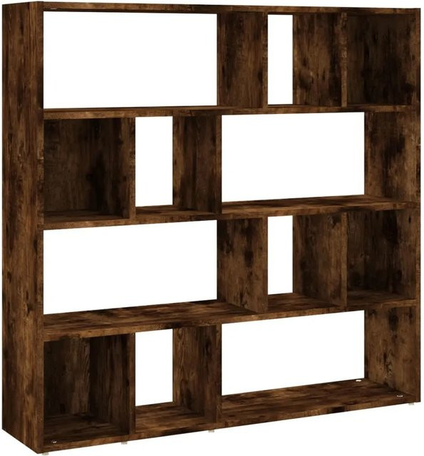 vidaXL Bücherregal und Raumteiler in Räuchereiche, Braun, B/T/H: 105 x 24 x 102 cm - Bild 1