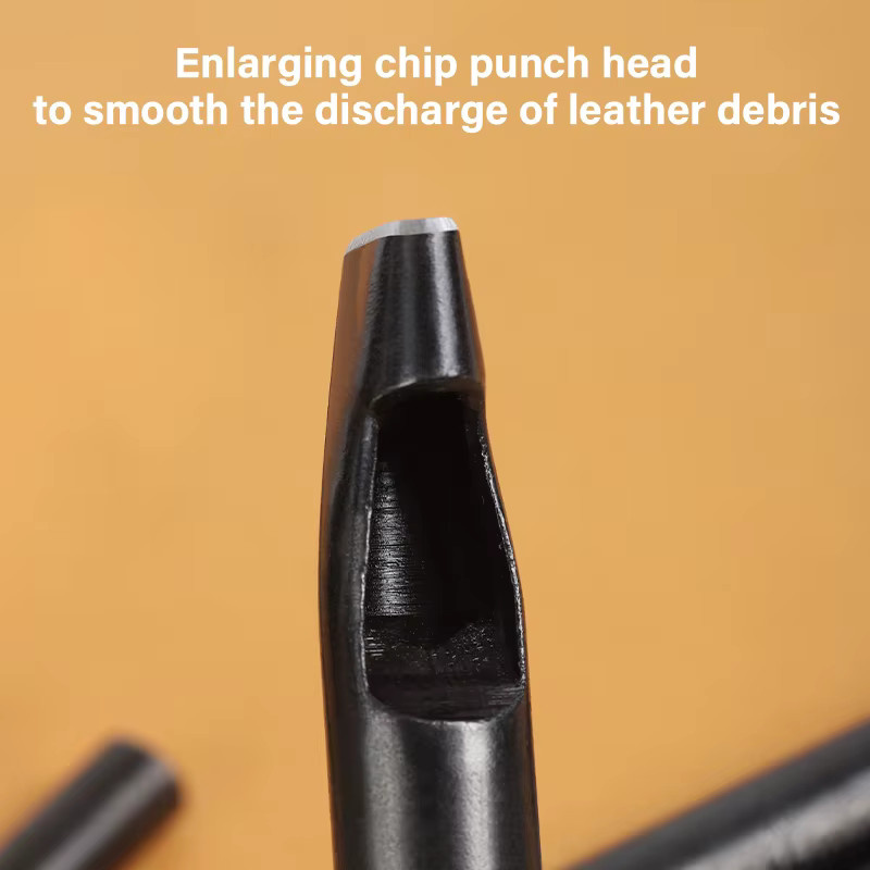 Wuta Basic Series Leder-Längsstanzer in Schwarz für ovale Löcher an Gürteln und Uhrenarmbändern aus Metall - Bild 3