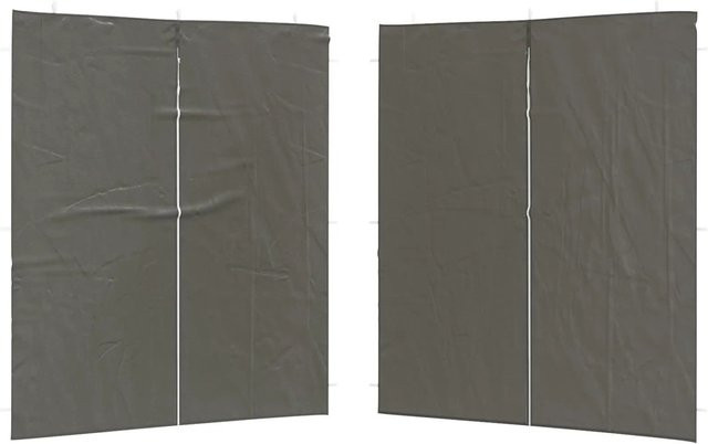 vidaXL Party Zelt Seitenteile 2er Set Anthrazit B: 200 cm, H: 195 cm aus PE und Stahl - Bild 1