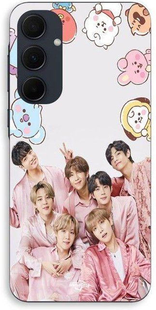 Samsung Galaxy A35 Hülle Kpop BTS Maniac Design in Rosa - Bild 1