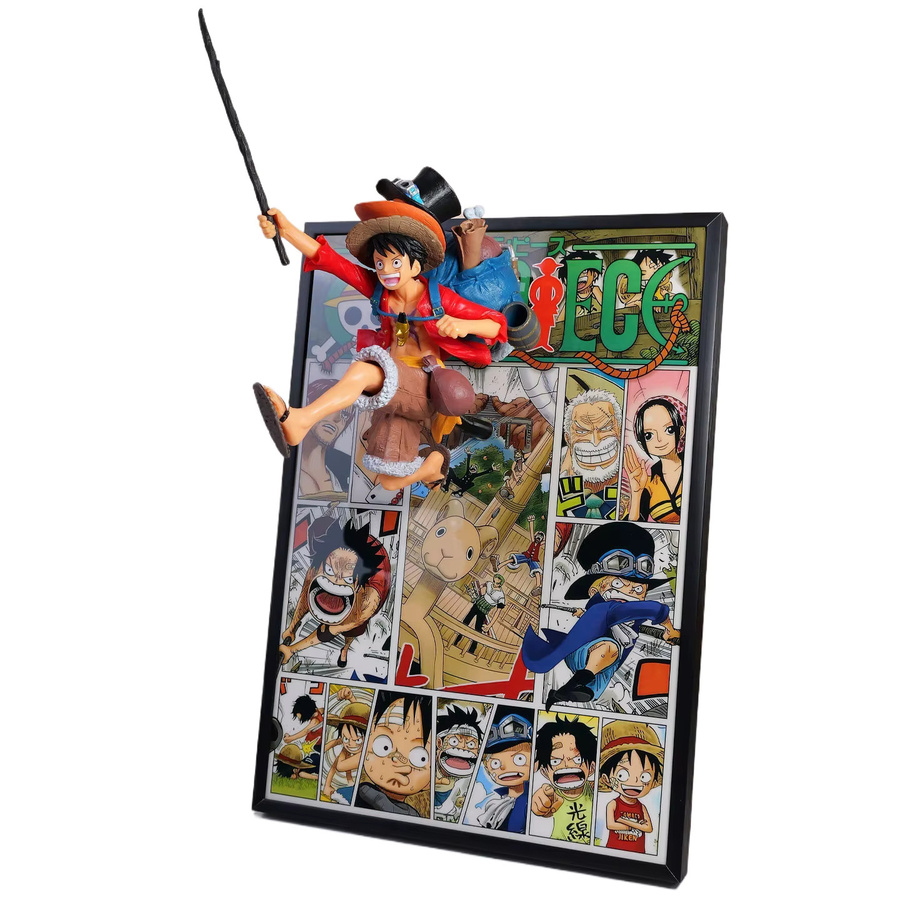 Bandai One Piece Asl Brothers 3D-Rahmenkunst Luffy, Sammlerfigur - Bild 3