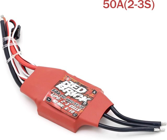 QX-MFLU Bürstenloser ESC Rot Ziegel Elektronischer Geschwindigkeitsregler für FPV Multicopter Drohnen 50A-200A mit 5V/3A 5V/5A BEC - Bild 1