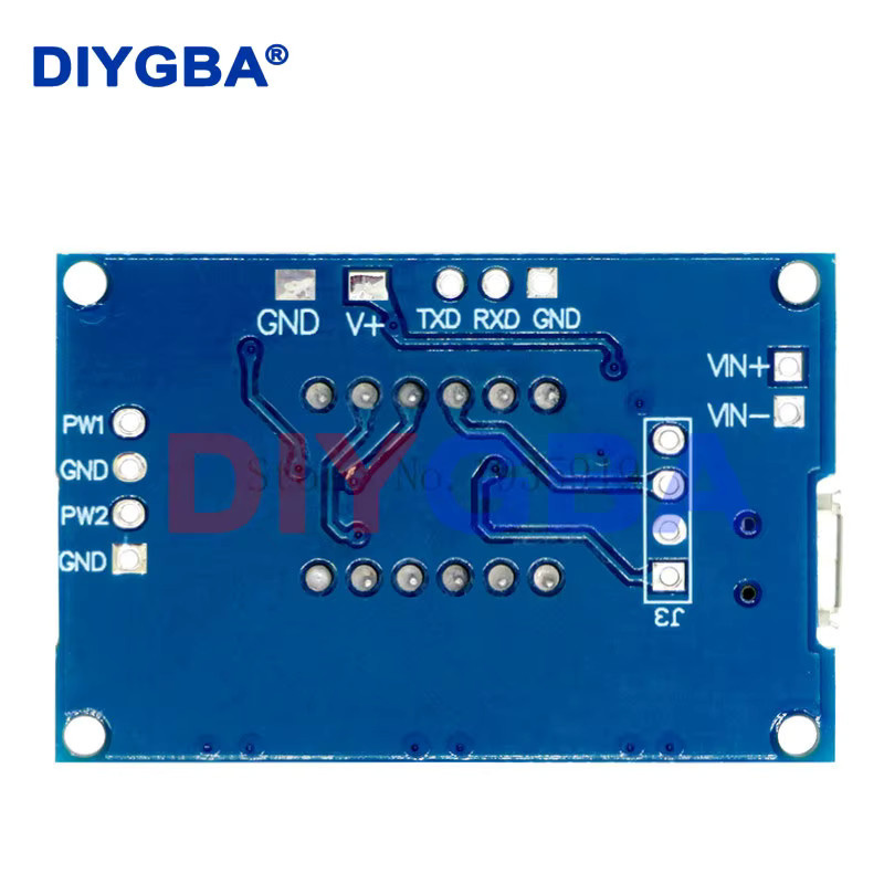 DNIGEF PWM Signal Generator Modul mit Micro USB, 2 Kanäle, einstellbarer Duty Cycle und digitalem LED Display in Blau, DC 5V 12V 24V - Bild 3
