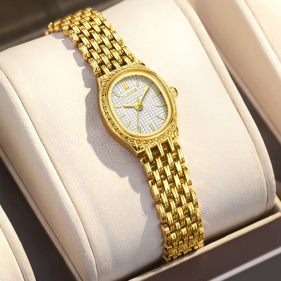 LIGE Armbanduhr Quarz, Edelstahl, Gold, Damen - Bild 2