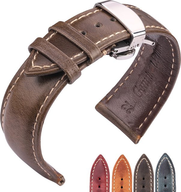 ChronoLink Uhrenarmband Ölwachs-Rindsleder, Leder, Unisex - Bild 1