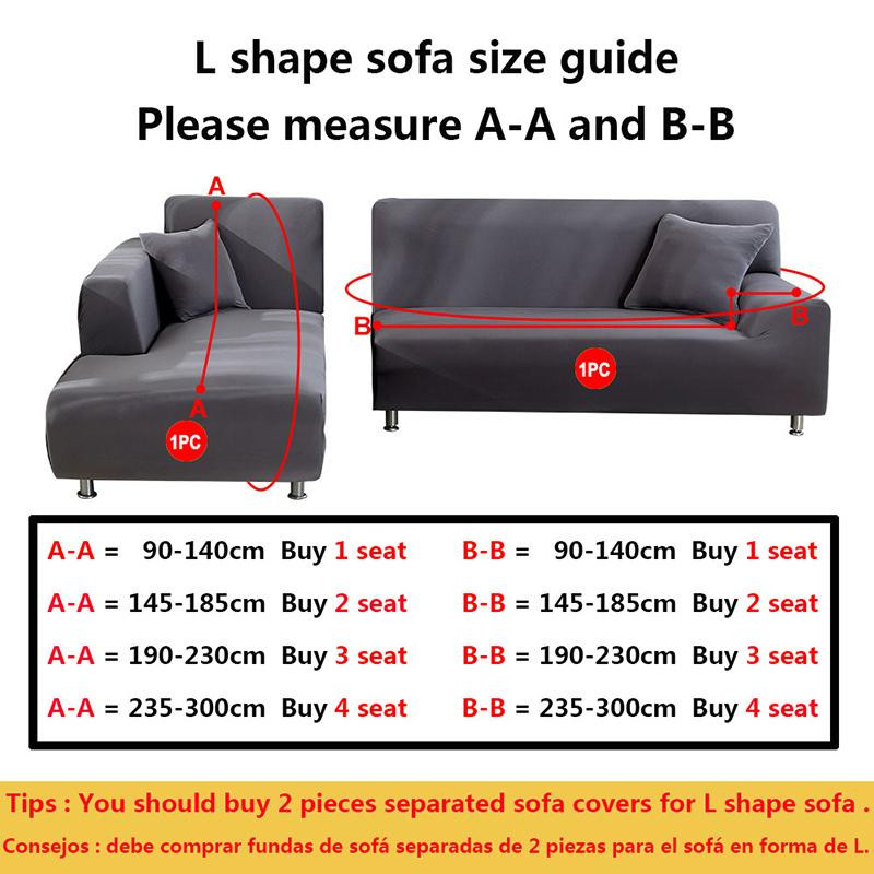 Yiran Furniture L-förmiger Sofabezug aus Jacquard-Stretch-Polyester für Ecksofas, schmutzabweisend und rutschfest, schwarz, Breite: 140-180 cm - Bild 2