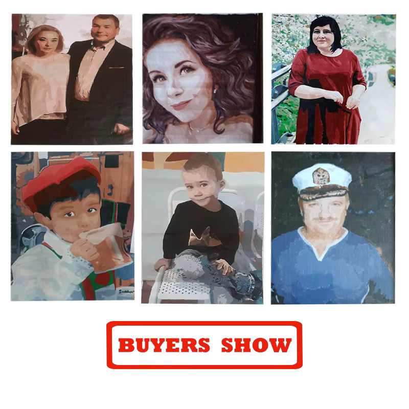 CHENISTORY Malen nach Zahlen Set mit individuellem Foto für dein personalisiertes DIY Acryl-Bild in Multicolour - Bild 2