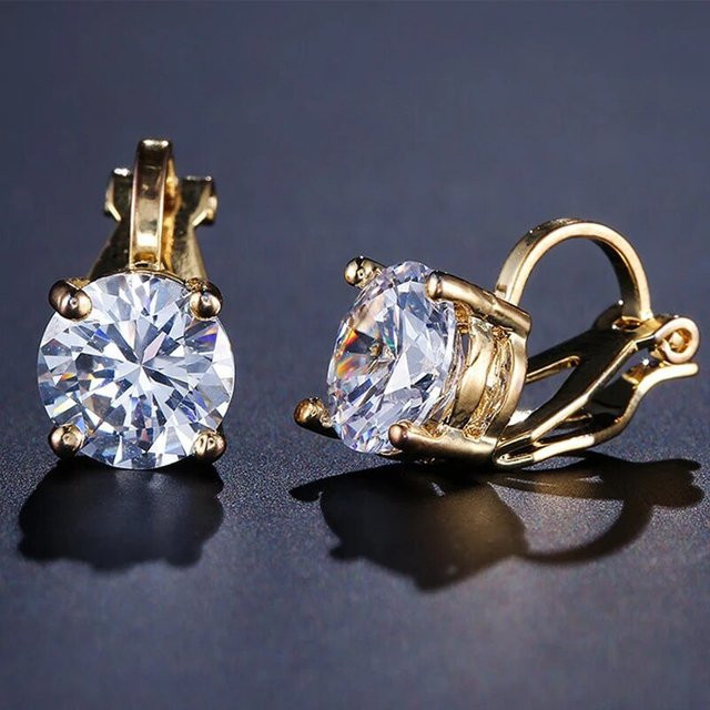 ZAKOL Clip Ohrringe, Kupfer, Gold, Zirkonia, Kristall, Damen - Bild 1