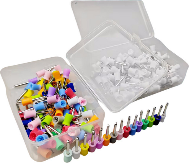 jumtop Dental-Polierbecher-Set, 100 Stück, Nylon-Prophylaxebürstenköpfe - Bild 1