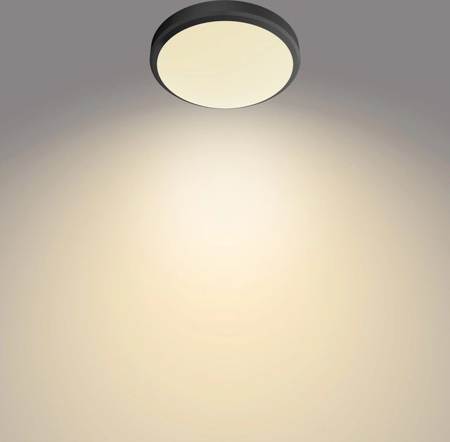 Philips LED-Deckenleuchte Doris in Schwarz mit 6 W und warmweißem Licht (2700 K), IP44 - Bild 1