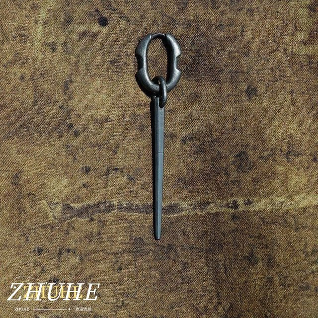 ZHUHE Ohrringe, Messing, Silber, Unisex - Bild 1