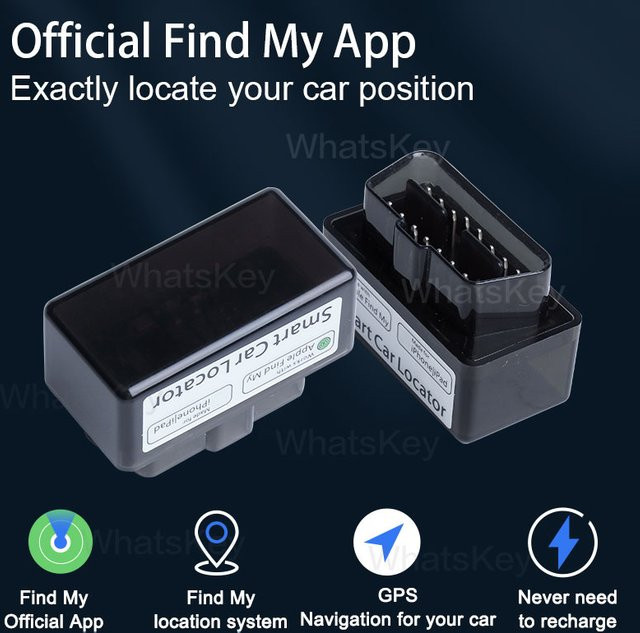 Auto-OBD-Tracker L1 mit Find My App für Apple als GPS Fahrzeug-Locator zur Anti-Verlust-Verfolgung in Schwarz - Bild 1