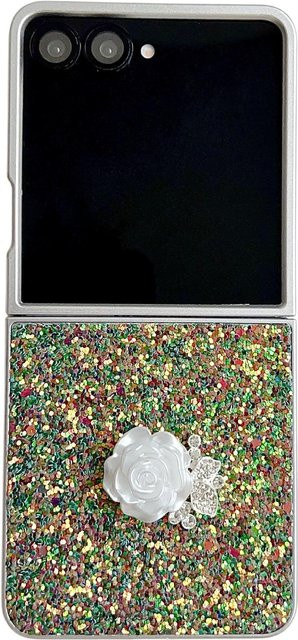 Luxus Handyhülle Phantomschimmer in Pink Weiß für Samsung Galaxy Z Flip3 - Bild 1