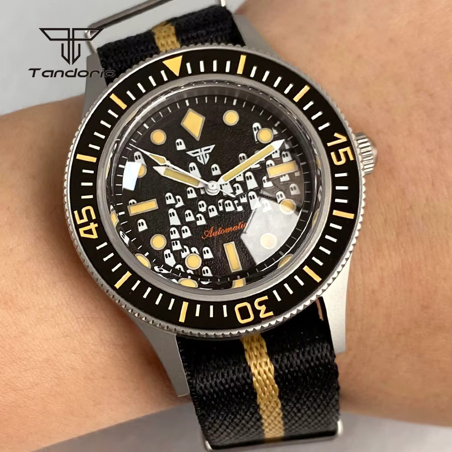 Tandorio Taucheruhr, Automatik, Edelstahl, 40 mm, Grün, Herren - Bild 2
