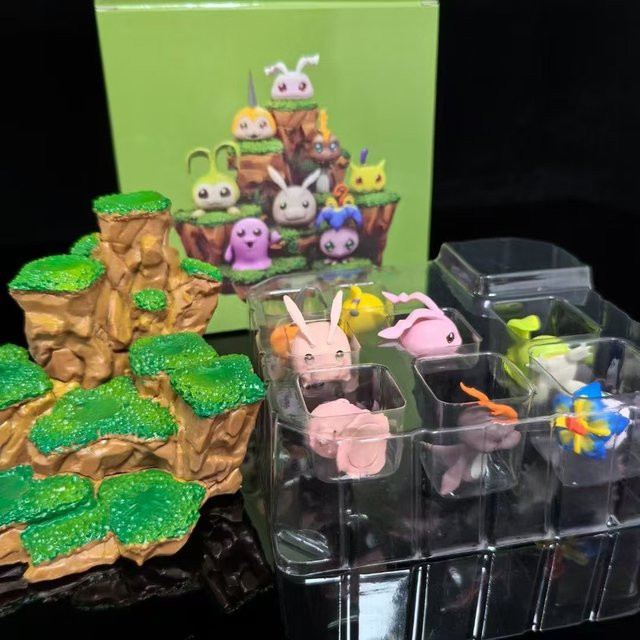 Bandai Cartoon Nette Digitale Baby Desktop Haustier Figuren, 8-teiliges Set, Bunt / Mehrfarbig, Kunststoff - Bild 1