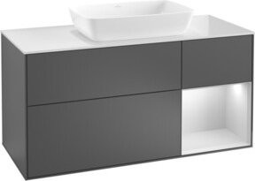 V&B Waschtischunterschrank Finion in Anthrazit lackiert, Breite: 120 cm, Tiefe: 50,1 cm, Höhe: 50,1 cm - Bild 1