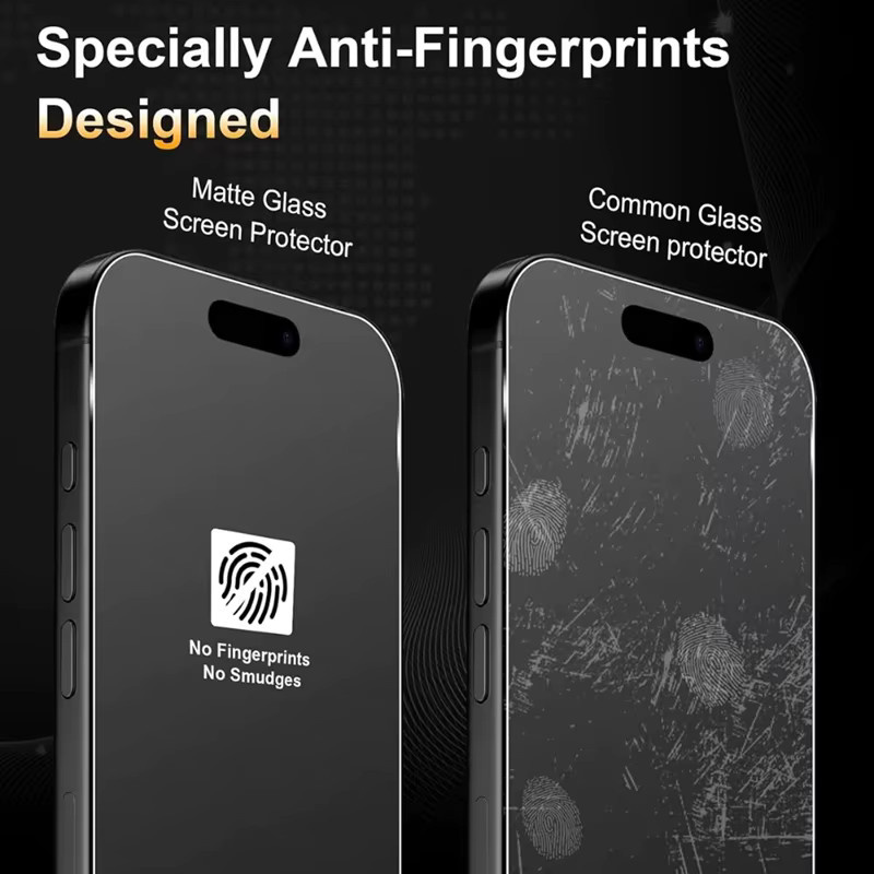 5 Stück mattes gehärtetes Glas Displayschutzfolie für iPhone 11 12 13 14 15 16 Pro Max Mini Plus XR X XS MAX Frosted Schutzfolie - Bild 2