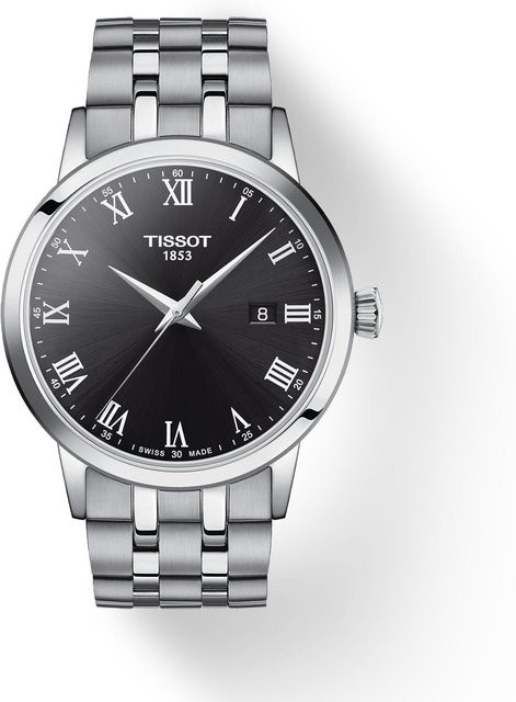 Tissot Herrenuhr, Quarz, Edelstahl, schwarzes Zifferblatt, 42 mm, 5 ATM - Bild 2