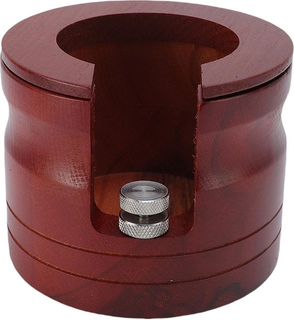 CosyHome Tamperstation aus Massivholz für Siebträger mit Höhenverstellung, passend für 51mm, 54mm und 58mm, Farbe: Schwarz/Braun - Bild 1