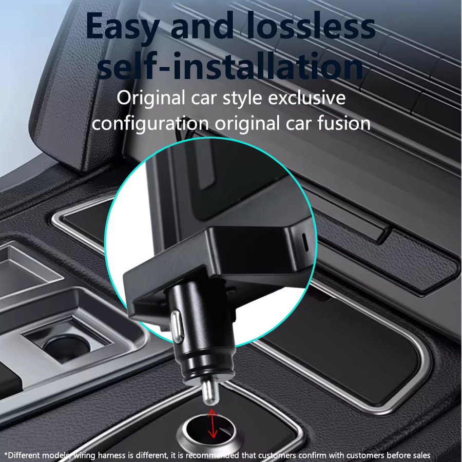 Icreative Kabelloses Auto-Ladegerät für Volvo XC90 S90 V90 XC60 S60 V60 C60, Schwarz - Bild 4