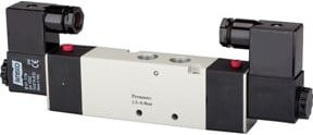 Riegler 5/3-Wege Ventil elektrisch 24VDC, Mitte geschlossen, G 1/4, Silber, 550l/min - Bild 1