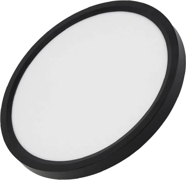 LUXULA LED Panel Rund Schwarz Durchmesser: 30 cm, 22W, CCT Warm- Neutral- Kaltweiß, 2200lm, IP20 Deckenleuchte Slim Design - Bild 1