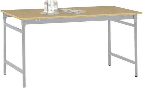 Manuflex Beistelltisch BASIS BB3055.9006 mit Multiplex-Tischplatte in Alusilber, B/T/H: 150 x 60 x 78 cm - Bild 1