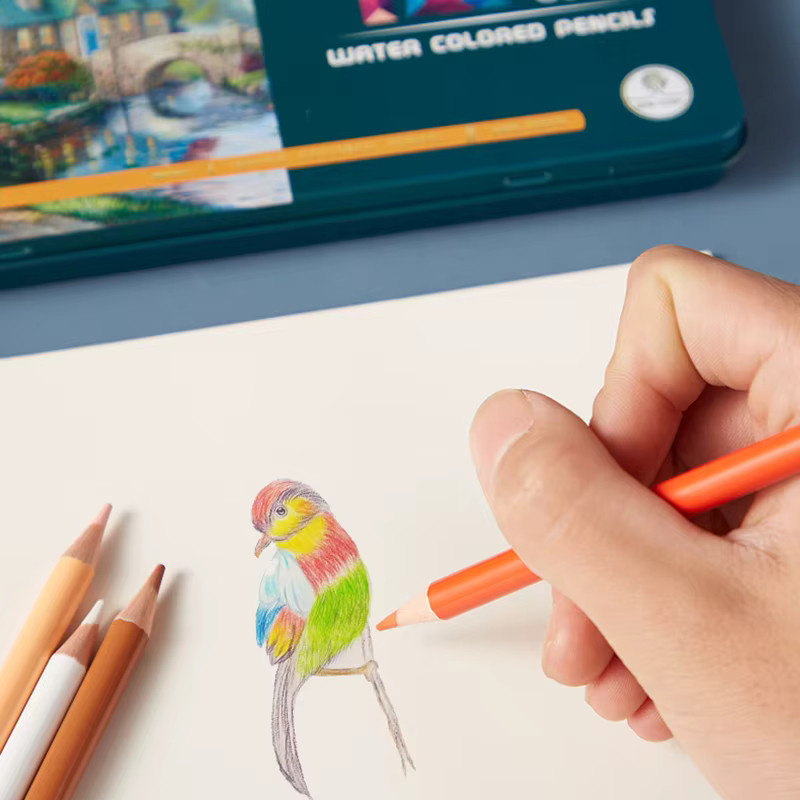 Professionelles wasserlösliches Buntstift-Set mit 24 Farben in Multicolour für Kunst und Graffiti - Bild 3