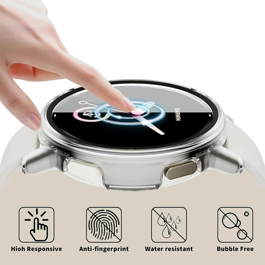 Garmin Smartwatch Abdeckung, Fall + Glas, Schwarz, transparent, Unisex - Bild 3