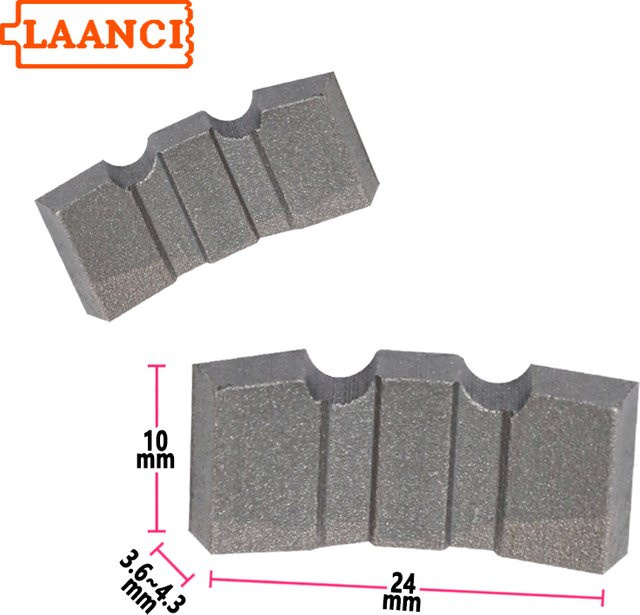 LAANCI Diamantsegmente für Nass- und Trockenbohrer, 10 Stück, grau, für Durchmesser 40-254 mm, Maße: 10 x 3,6-4,3 x 24 mm, ideal für Beton - Bild 1