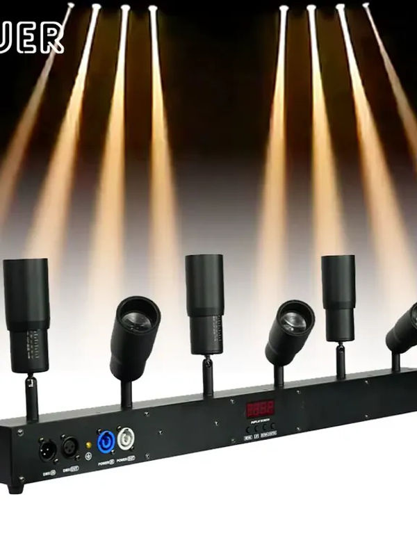 YUER LED Spot-Licht mit Zoom-Funktion, 6x10W, Warmweiß, DMX512-Steuerung, Schwarz - Bild 5