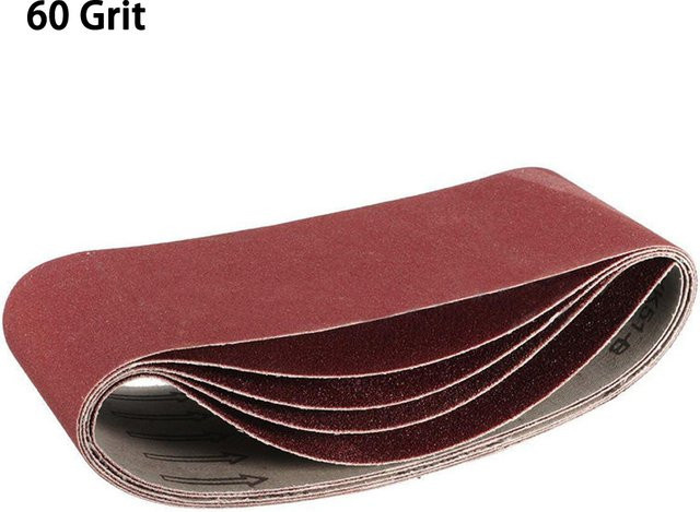 Vibratite Schleifbänder Set aus 5 Stück, Aluminiumoxid, Antistatisch, Rot, B/H: 7,5 x 45,7 cm - Bild 1