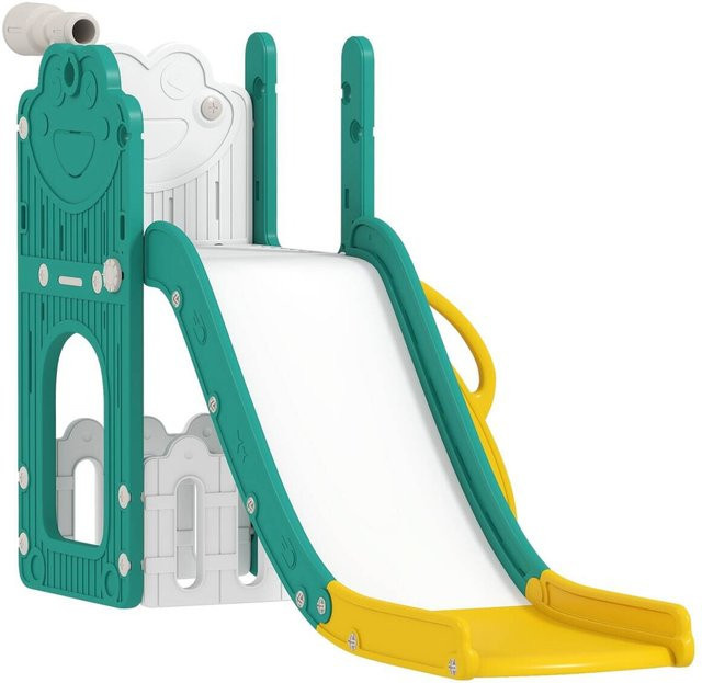 AIYAPLAY Kinderrutsche 5 in 1 Frosch-Motiv Gelb für Kleinkinder 1-3 Jahre - Bild 3