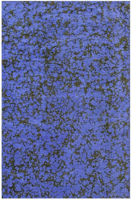 Lola&Moi Teppich Blue Grass Blau mit fließendem Muster, Breite: 80 cm, Länge: 150 cm - Bild 1