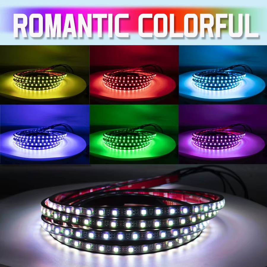 WUMFIRE RGB Neon Flex LED Streifen für Auto mit App- und Fernbedienung Steuerung, wasserdichte Unterbodenbeleuchtung in Multicolour - Bild 2