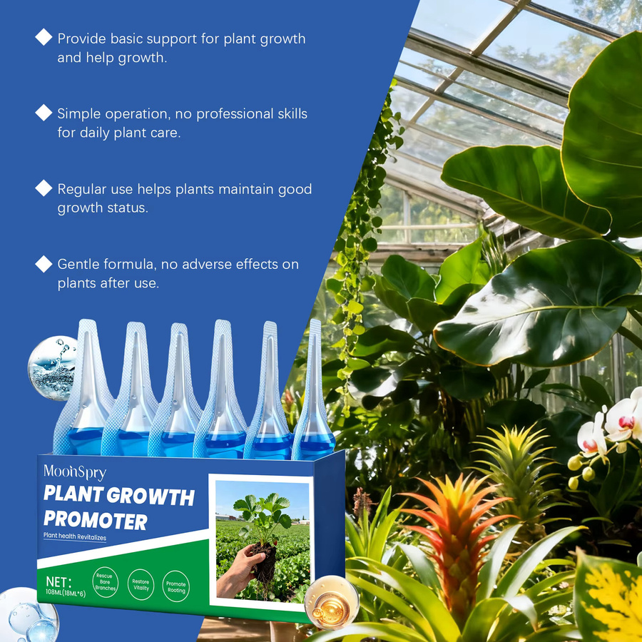 MOONSPRY Pflanzen-Nährstoff-Set 6 Stück Flüssiges Pflanzen-Tonikum für Blumen, Gemüse und Sukkulenten - Bild 4