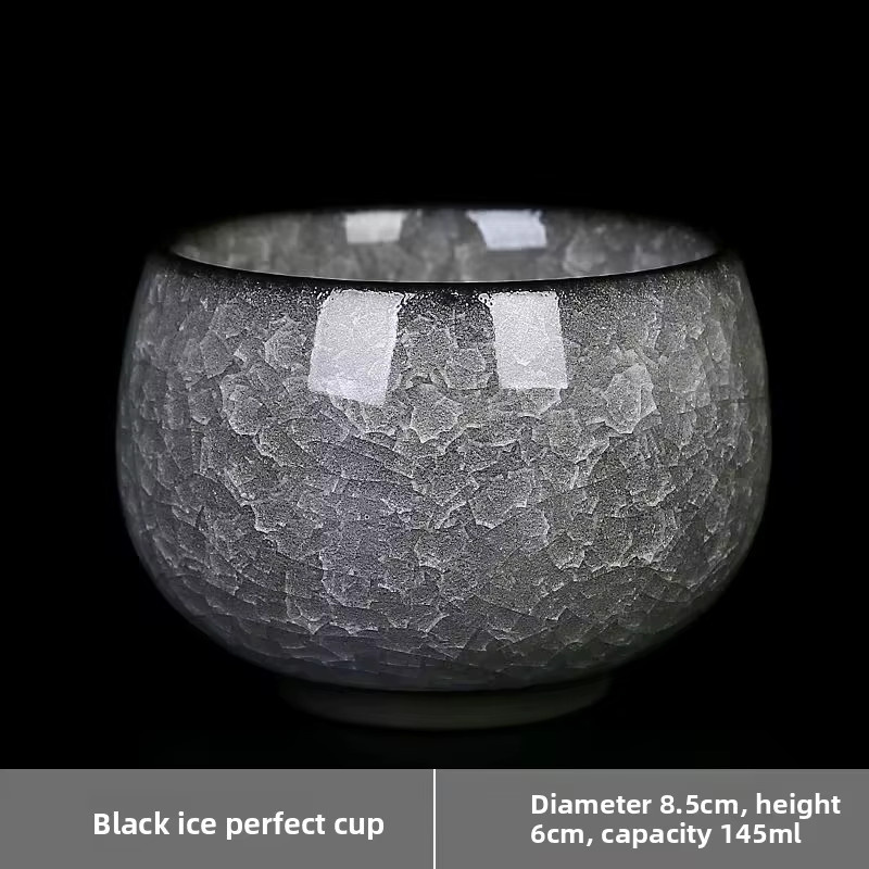 Keramik-Teetasse mit Knisterglasur in Grau im traditionellen chinesischen Gongfu-Stil - Bild 3