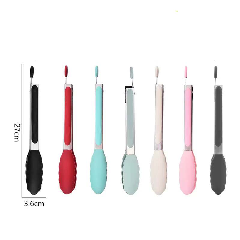 YOCITY Silikon-Lebensmittelzange aus Edelstahl in Pink, multifunktionale Antihaft-Grillzange für Küche und Grill - Bild 6