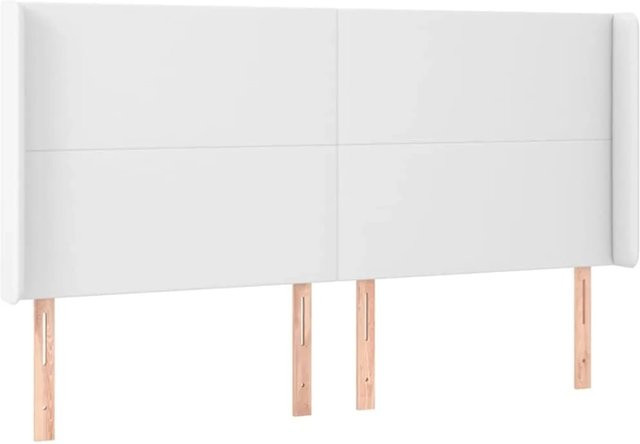 vidaXL LED Kopfteil in Weiß aus Kunstleder mit integrierter Beleuchtung und USB-Ladeport, B/T/H: 183 x 16 x 118 cm - Bild 1