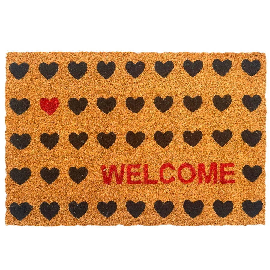 Relaxdays Fußmatte aus Kokosfaser und PVC in Natur, rutschfest und wetterfest, Farbe: Braun/Beige, B/T/H: 60 x 40 x 1,5 cm - Bild 2