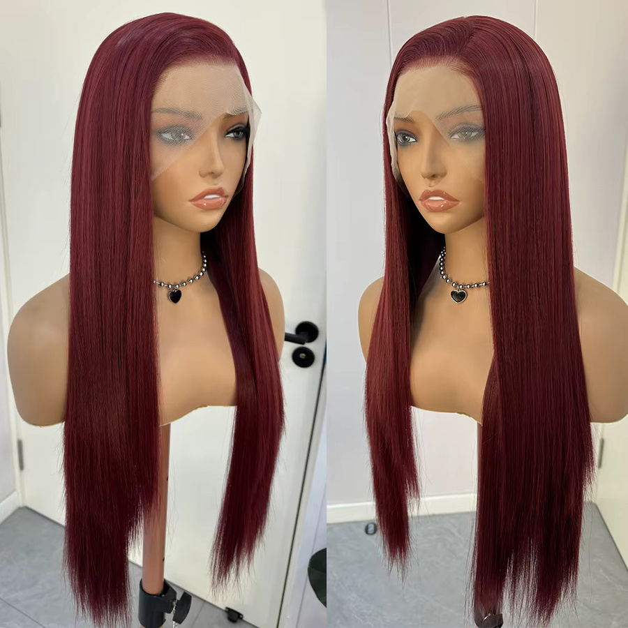UStyleHair Perücke, burgunderrot, langes glattes Kunsthaar, Damen - Bild 2