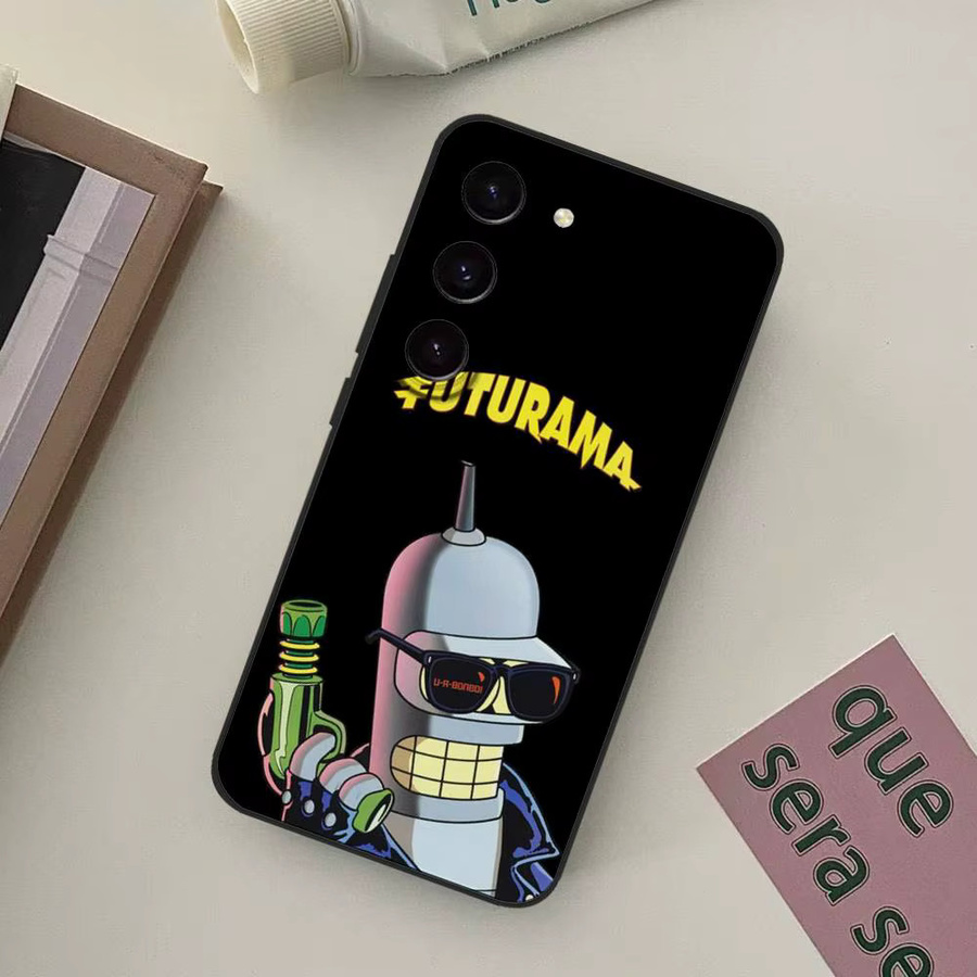 Handyhülle Bender Futurama Soft Cover für Samsung Galaxy S21 S22 S23 S24 S25 Ultra FE Plus 5G A52S in Schwarz - Bild 4